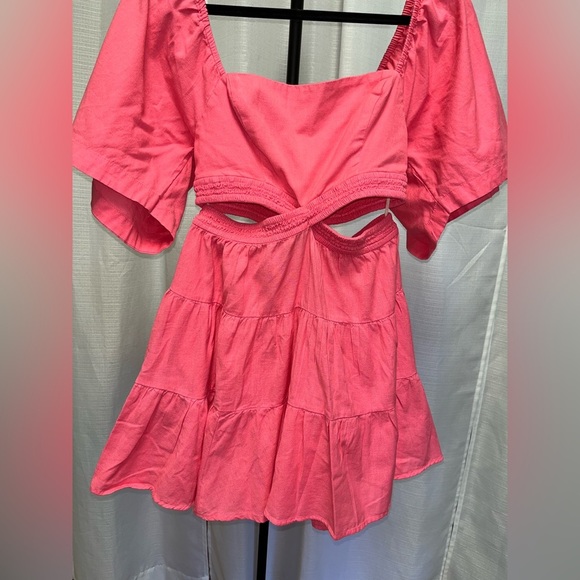 Free People Cross Of Sunlight Mini Dress in pink | size Small - Picture 3 of 7